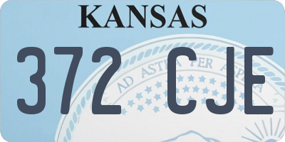 KS license plate 372CJE