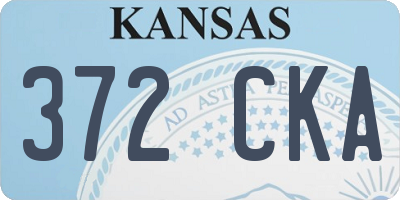 KS license plate 372CKA