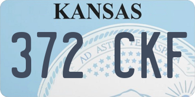 KS license plate 372CKF