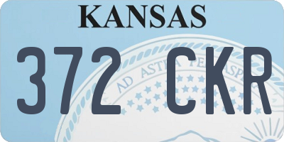 KS license plate 372CKR