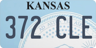 KS license plate 372CLE