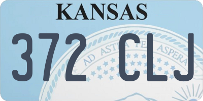 KS license plate 372CLJ
