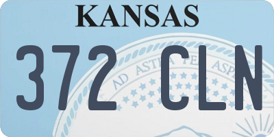 KS license plate 372CLN