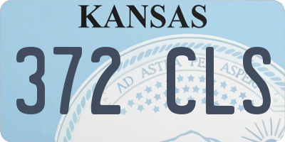 KS license plate 372CLS
