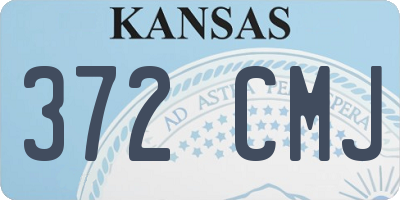 KS license plate 372CMJ