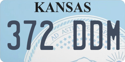 KS license plate 372DDM
