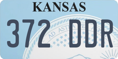 KS license plate 372DDR