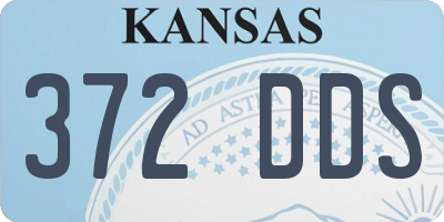 KS license plate 372DDS