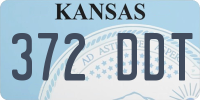 KS license plate 372DDT