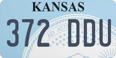 KS license plate 372DDU
