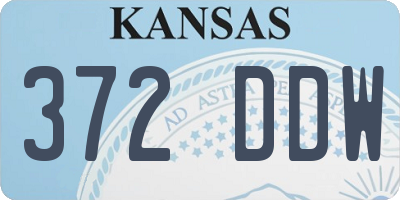 KS license plate 372DDW