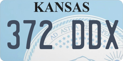 KS license plate 372DDX