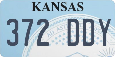 KS license plate 372DDY