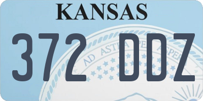 KS license plate 372DDZ