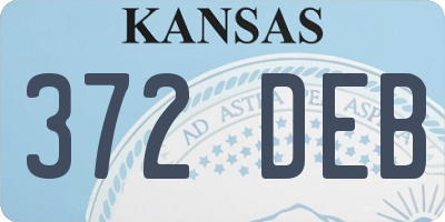 KS license plate 372DEB
