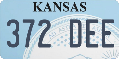 KS license plate 372DEE