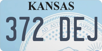 KS license plate 372DEJ