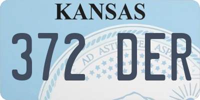 KS license plate 372DER