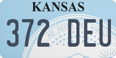 KS license plate 372DEU