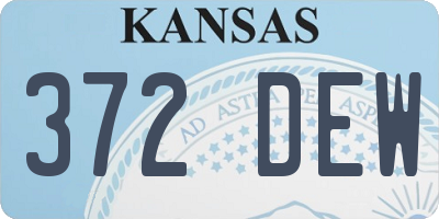 KS license plate 372DEW