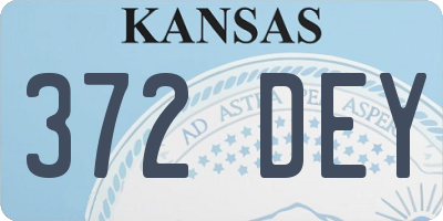 KS license plate 372DEY