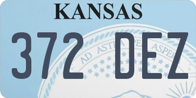 KS license plate 372DEZ