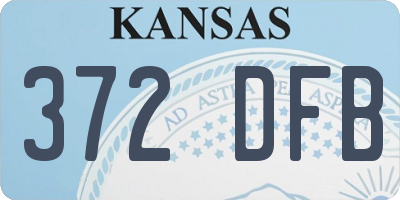 KS license plate 372DFB