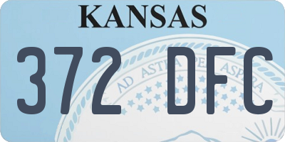 KS license plate 372DFC