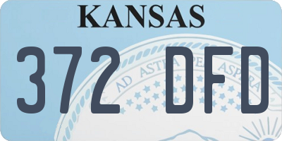 KS license plate 372DFD