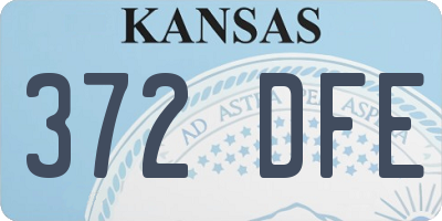 KS license plate 372DFE