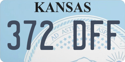 KS license plate 372DFF