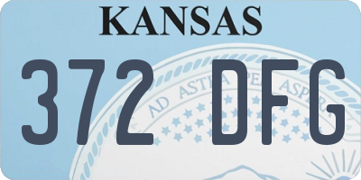 KS license plate 372DFG