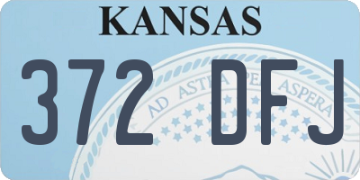 KS license plate 372DFJ