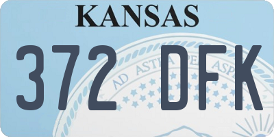 KS license plate 372DFK