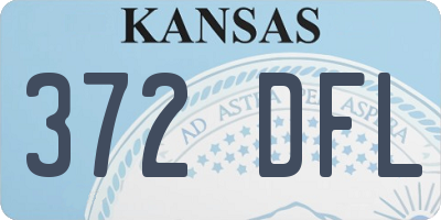 KS license plate 372DFL