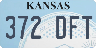 KS license plate 372DFT