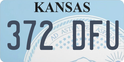 KS license plate 372DFU