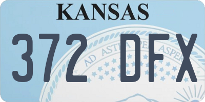 KS license plate 372DFX