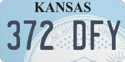 KS license plate 372DFY