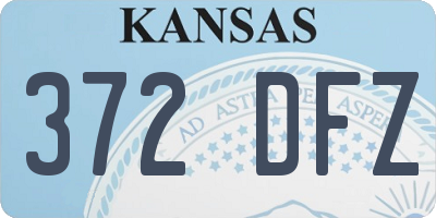 KS license plate 372DFZ