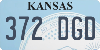 KS license plate 372DGD