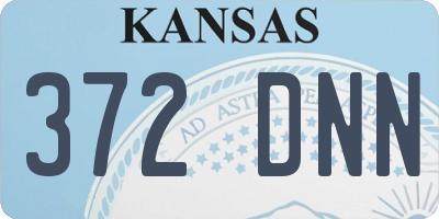 KS license plate 372DNN