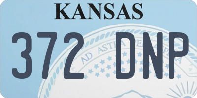 KS license plate 372DNP