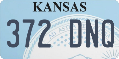 KS license plate 372DNQ