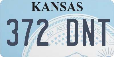 KS license plate 372DNT