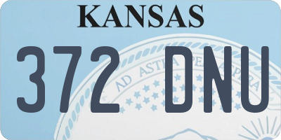 KS license plate 372DNU