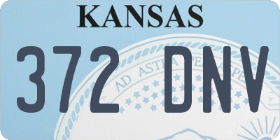 KS license plate 372DNV