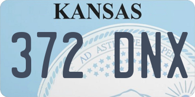 KS license plate 372DNX