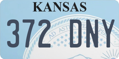 KS license plate 372DNY
