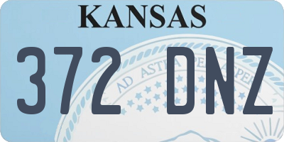 KS license plate 372DNZ